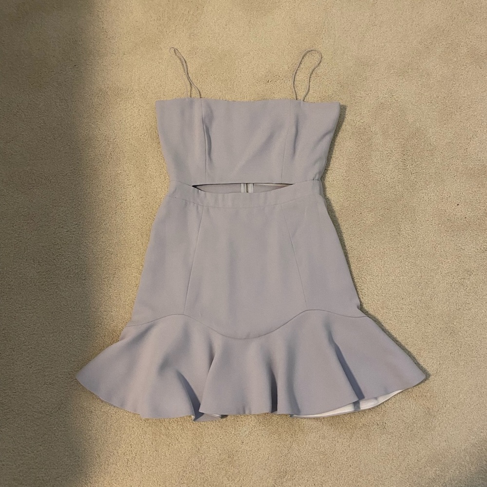 White fox cut out dress
